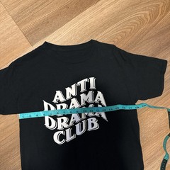 Anti Drama Drama Club black and white cotton tee Shirt Size Medium