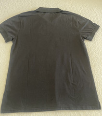 CASA MODA Couture Men’s Zip-Front Polo Shirt Black Quarter-Zip Front Closure