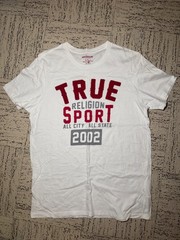 White& red true religion t shirt men