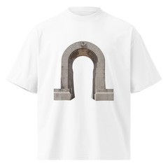 Unisex organic oversized high neck t-shirt