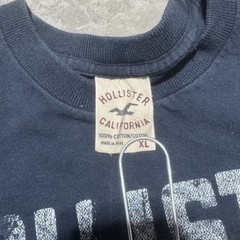 Hollister 1922 Seagull Spell Out T-Shirt Navy Blue Distressed Mens XL Y2K