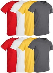 BILLIONHATS 4 Pack T-Shirts – Size 7X – Plus Size Men’s Solid Colors Cotton