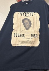 Vintage 1980s George Jones Wanted Tour Shirt Tee XL Country Johnny Paycheck