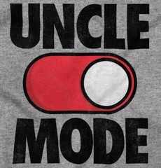 Uncle Mode Funny Funcle Birthday Fathers Day Mens Casual Crewneck T Shirts Tees