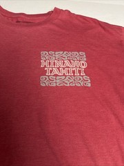 Hinano Tahiti Men’s Red X-Large T Shirt Front & Back Graphic Tee