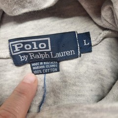 Polo Ralph Lauren Gray Long Sleeve Turtleneck 100% Cotton Mens Large