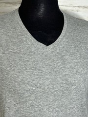Vince V-Neck T-Shirt Gray Peruvian 100% Cotton Men’s Size LARGE