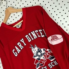 Gary Dineen Hockey School Jersey XL Vintage 30th Bakka Red Coyotes Logo NHL 90s