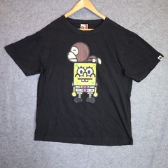 BAPE Baby Milo x SpongeBob Black Graphic Tee Men’s XL Rare Vintage Streetwear