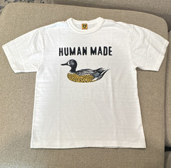 HUMAN MADE Men’s White Duck Graphic Logo Crew Neck Short Sleeve T-Shirt M