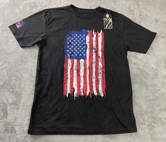 Rothco 2713 Mens Large Black US American Flag T Shirt New With Tags Patriotic