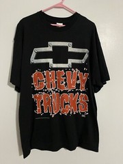 Checkered Flag Sports Tshirt Chevy Trucks Black Short Sleeve New Old Stock XL