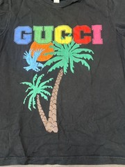 GUCCI Palm Tree Cotton jersey T-shirt Size: S Black men’s