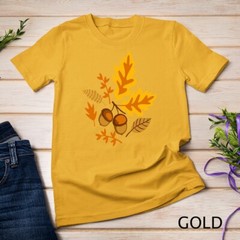 Autumn Leaves and Acorns Fall for Women Thanksgiving Cute Unisex T-shirt