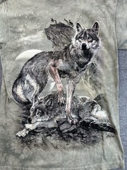 The Mountain Wolf Graphic T Shirt Mens Small Tie Dye USA Made 2012