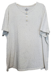 Lands’ End Men’s 100% Cotton Seaworn Henley Traditional Fit Short Slv T-Shirt XL