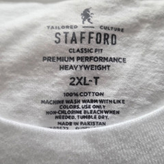 Stafford Classic Fit Heavy Weight Cotton T-Shirt Size 2XL-T Qty 2 NWOT #1