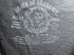 Sons Of Anarchy Mens Size 2XL T-Shirt Black Graphic Tee Road Gear Tv Show