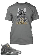 Graphic Wolf Trust No One Tee Shirt J12 Gray Big Tall Small Pro Club Shaka RTP