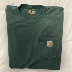 Carhartt K87 Pocket T Shirt XL Tall Green Original Fit Heavyweight USA Work