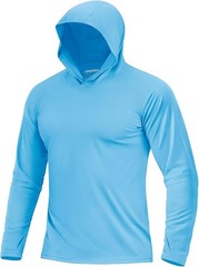 Men’s UPF 50+ Sun Protection Hoodie Lightweight Long Sleeve Fishing Hiking Shirt