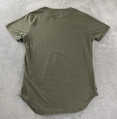 Cuts Clothing Elongated T Shirt Men Medium / S Tall Olive Green Crew Neck Tee