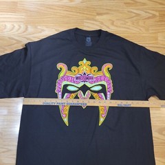 NWOT WWE Wrestle Mania NOLA 2018 Sz XL Shirt Mardis Gras Mask Ultimate Warrior