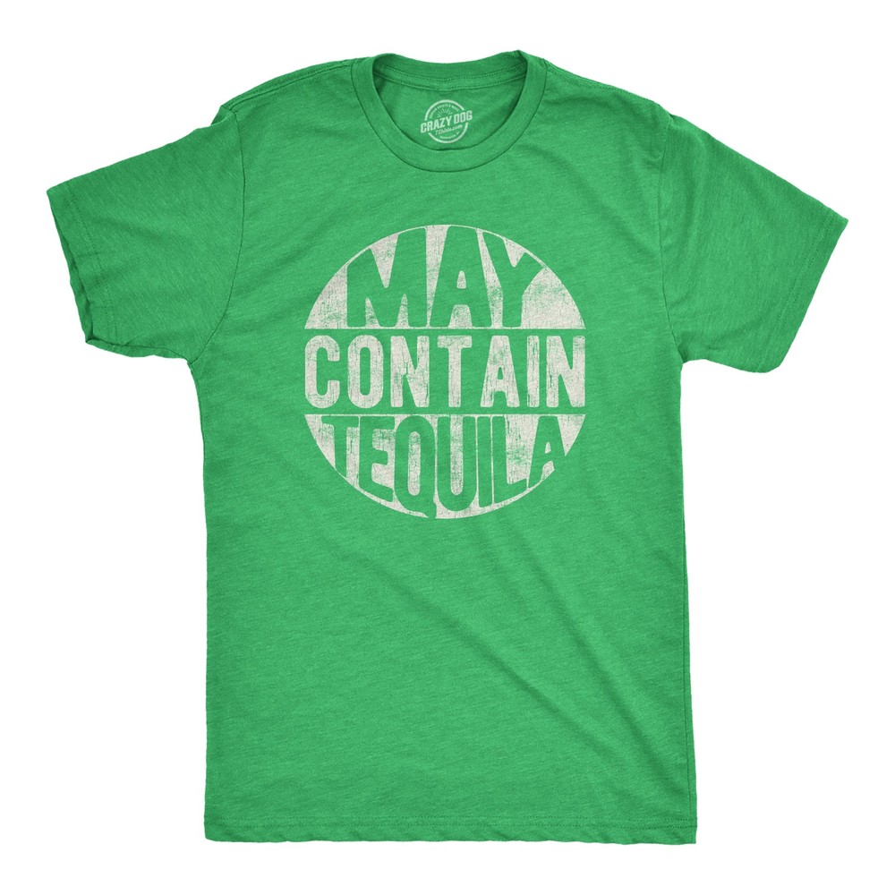 Mens May Contain Tequila T Shirt Funny Tequila Drinking Tee