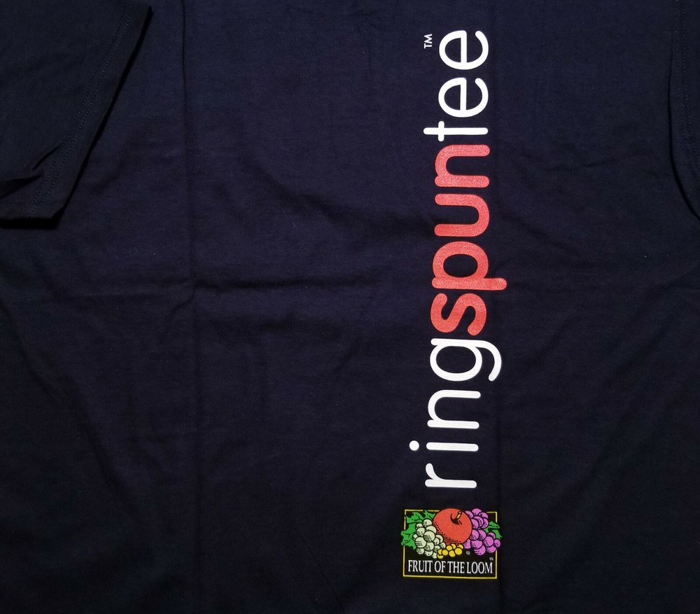 Fruit of the Loom Ringspun Tee Promo Right on Target 2-Sided Navy XL Shirt