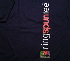 Fruit of the Loom Ringspun Tee Promo Right on Target 2-Sided Navy XL Shirt
