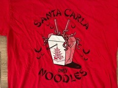 THE LOST BOYS Santa Carla “Only Noodles” T-shirt Chinese Food Take out size L