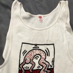 Authentic Men’s White Keith hating art show t shirt