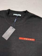 Brand New Prada Milano Red Logo Men’s 100% Cotton Short Sleeve Tshirt Top Size L