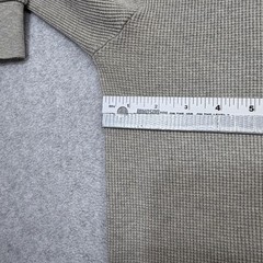 LL Bean Henley Shirt Mens XL Oatmeal Long Sleeve Waffle Knit Cotton Made USA
