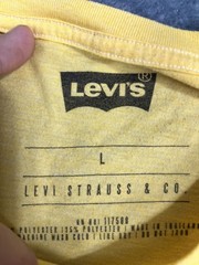 Levi Strauss Yellow Graphic Tee L California Bear Design Mens Casual T-Shirt