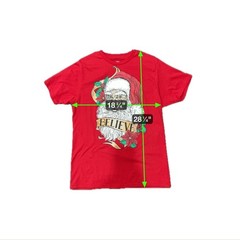Holiday Time Santa Graphic Red Christmas T-Shirt Size Medium Americana Retro
