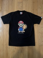 Very Rare A BATHING APE BAPE Baby Milo Super Mario × Collab T-Shirt Men’s LARGE