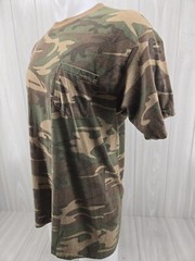 Vintage Camo T-shirt Camouflage Military Thin Army Front Pocket XL USA