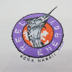 Crazy Shirts Kona Hawaii Reel Energy Marlin Graphic Tee Large (see photo)
