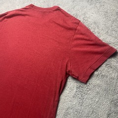 Hollister Tshirt Men’s Red Logo Crew Neck Short Sleeve Cotton Poly Blend Size M