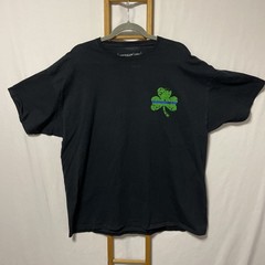 Thin Blue Line USA Green Clover Shamrock St Patrick’s Day Black T-Shirt 2XL Used