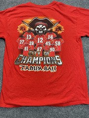 Tampa Bay Buccaneers Shirt Men’s Medium Red City Of Champions Tom Brady Gronk