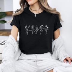 Wildflower T-Shirt, Botanical Flower Shirt, Christian Plant Lover Gift for Her