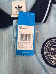 Adidas Originals Oasis Jacquard Jersey Mens Medium Blue Striped Soccer Shirt NWT