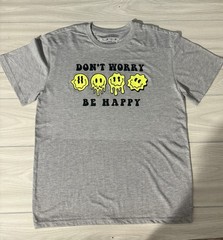 BROOKLYN VERTICAL Grey T Shirts Men’s Size L