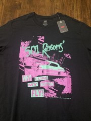 NWT Levi’s 501 T Shirt Relaxed Fit Short Sleeve Graphic Reason Black XL. B3