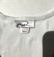 New 2(x)ist Super Soft Pima Cotton Ribbed Tank Top Underwear sz S #201