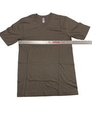 American Apparel Sustainable Collection Unisex Vneck T-Shirt 100% cotton Brown S