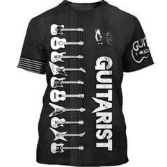1 Piece Custom Your Picture 3D Fashion Music T-Shirt Pullover Short Sleeve