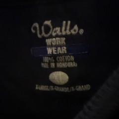 Walls Work Wear Men’s Navy Sleeveless Pocket Logo T-Shirt XL Crew Neck Cotton